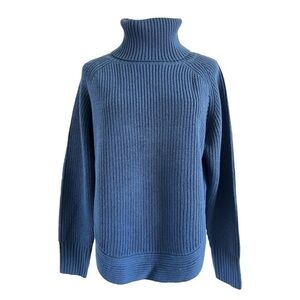 Wilfred Free Turtleneck Sweater in Deep Blue 💯 Merino Wool